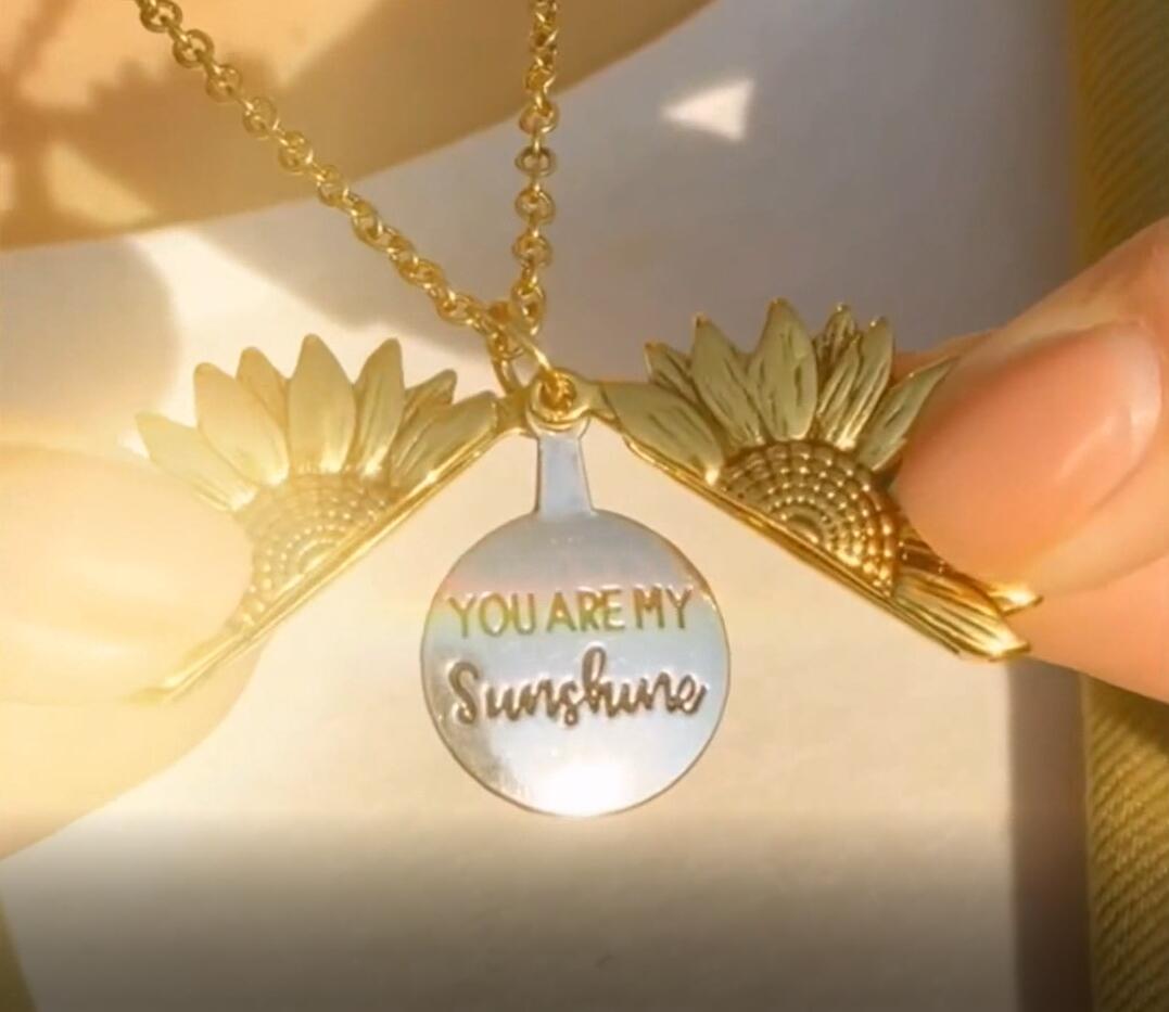 Girasol "You Are My Sunshine"-halsband med förvaringspåse