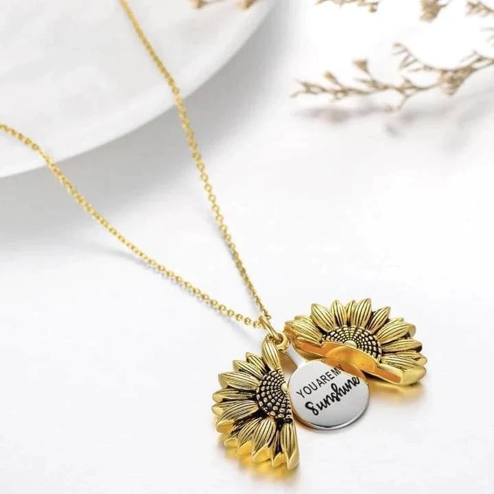 Girasol "You Are My Sunshine"-halsband med förvaringspåse