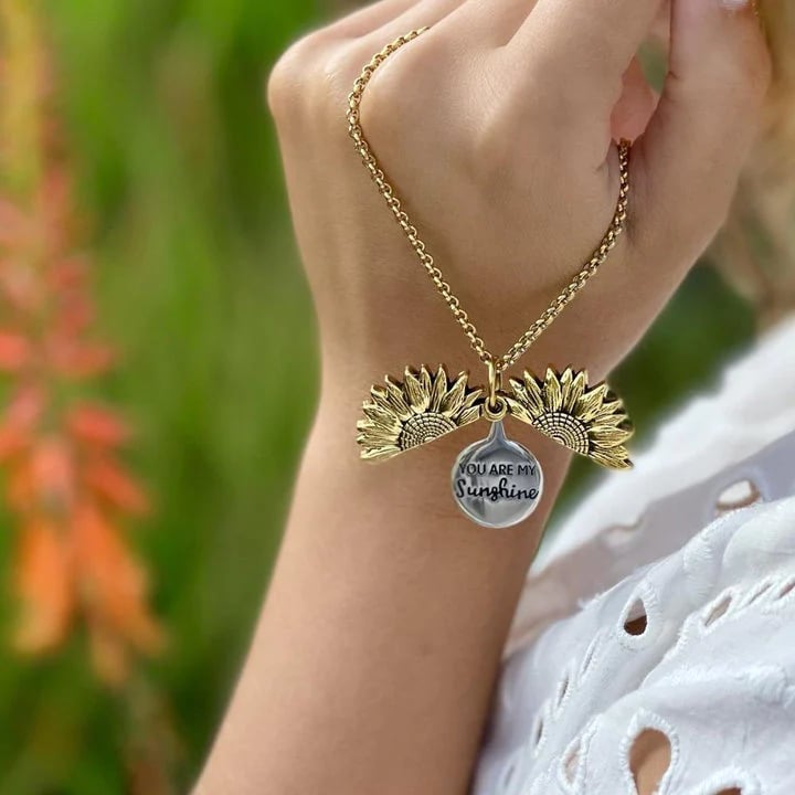 Girasol "You Are My Sunshine"-halsband med förvaringspåse