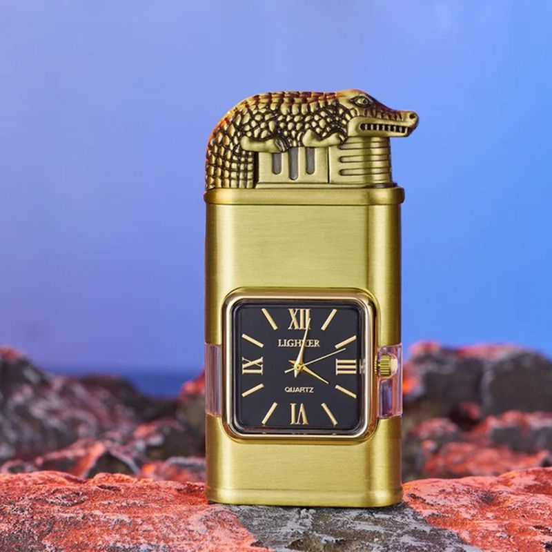 Vindtett lighter Vintage Watch Bezel Jet Flame Fackel