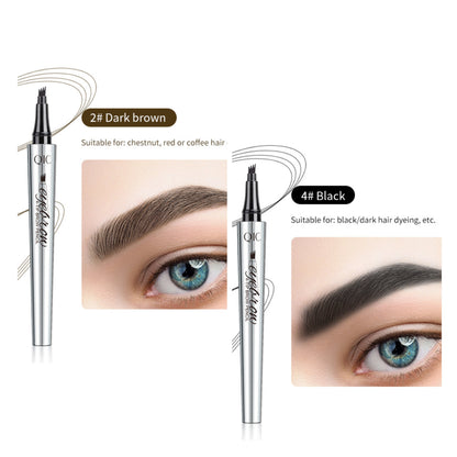 🔥Kjøp 1 og få 1 gratis🔥3D vanntett Microblading øyenbrynsblyant 4 gaffelspisser Tattoo Pencil (pakke med 2 stk.)