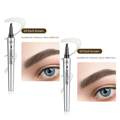 🔥Kjøp 1 og få 1 gratis🔥3D vanntett Microblading øyenbrynsblyant 4 gaffelspisser Tattoo Pencil (pakke med 2 stk.)