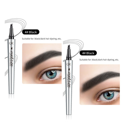 🔥Kjøp 1 og få 1 gratis🔥3D vanntett Microblading øyenbrynsblyant 4 gaffelspisser Tattoo Pencil (pakke med 2 stk.)