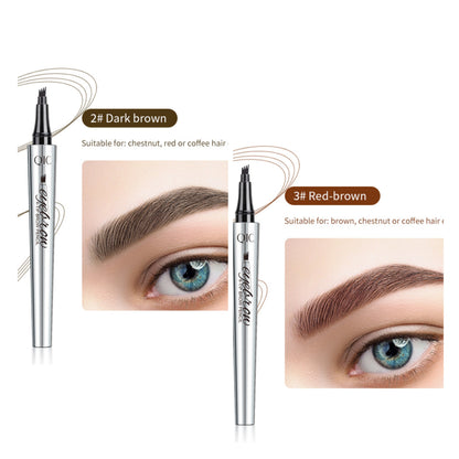 🔥Kjøp 1 og få 1 gratis🔥3D vanntett Microblading øyenbrynsblyant 4 gaffelspisser Tattoo Pencil (pakke med 2 stk.)