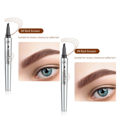 🔥Kjøp 1 og få 1 gratis🔥3D vanntett Microblading øyenbrynsblyant 4 gaffelspisser Tattoo Pencil (pakke med 2 stk.)