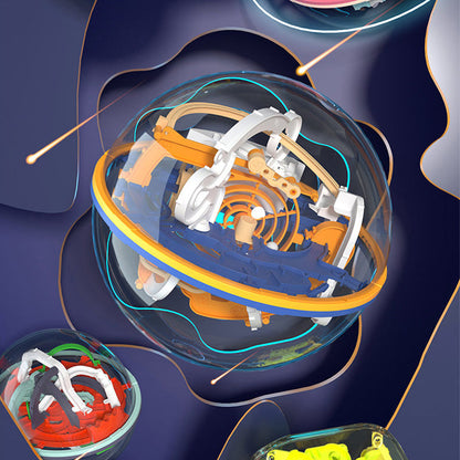 3D-gravitasjonslabyrintball med 100 utfordrende hindringer